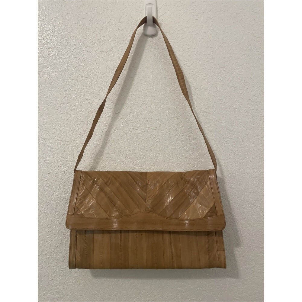 Lee Sands Eel Skin Purse Vintage Shoulder Clutch Handbag Korea Bag